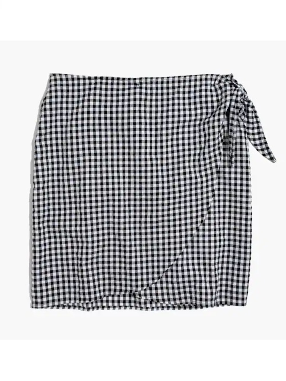 Madewell Gingham Side-Tie Tulip Skirt Sz 4